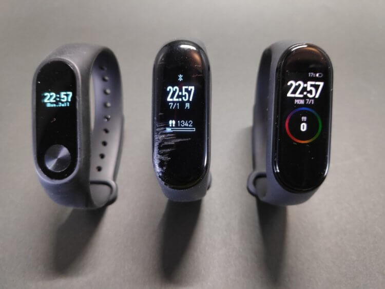 Mi Band 4筐体デザイン比較(正面)