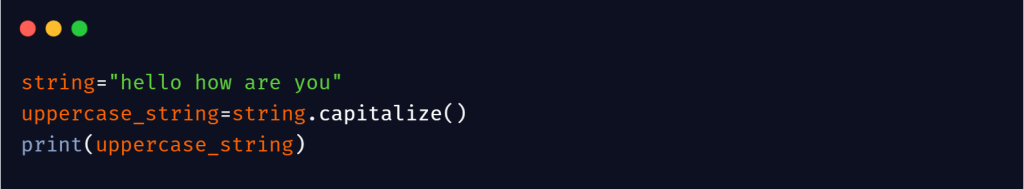 python uppercase