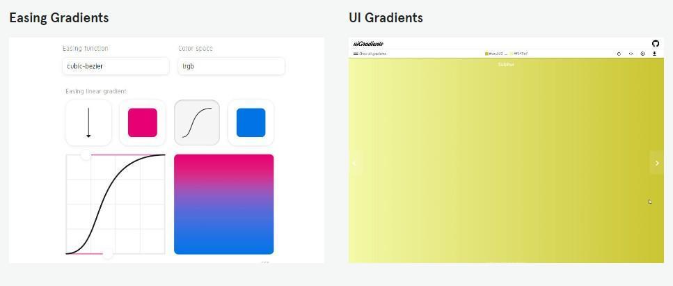 网页设计中的时尚渐变
