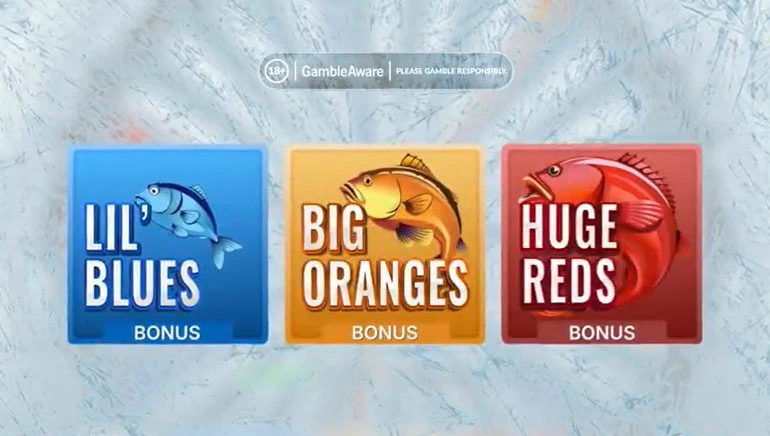 Ice Fishing Bonuses image with fishes