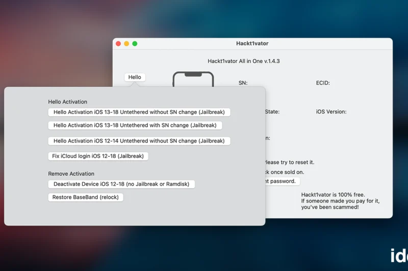 Hackt1vator AIO iCloud Bypass 1.4.3 for Windows & macOS – Free Download & Registration Guide