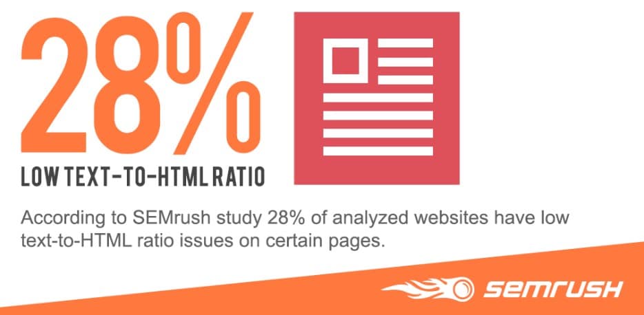 Technical SEO Low Text-to-HTML Ratio