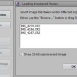 Importing photos into Photomatix