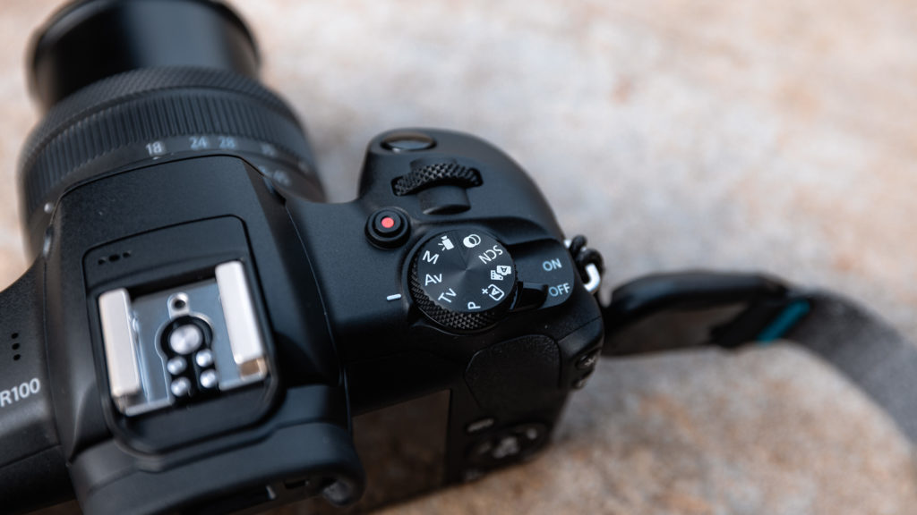 Canon EOS R100 mode dial