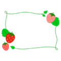 いちごのフレームのイラスト
