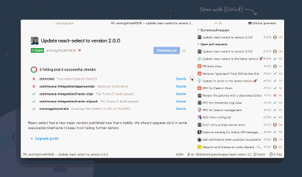 我们改善了在Atom编辑器中和Pull Request相关的体验。 http://t.cn/RszpAhn 