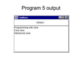 Program 5 output