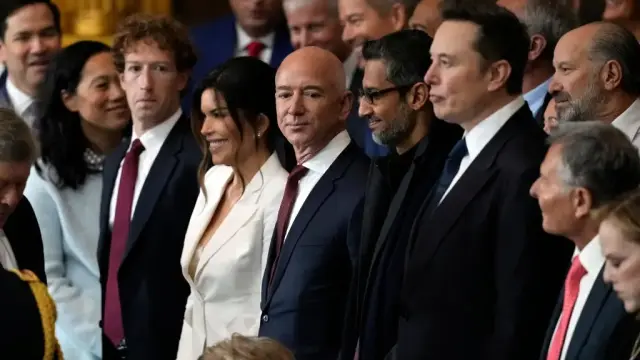 Mark Zuckerberg, Jeff Bezos y Elon Musk acudieron a la toma de posesión del presidente de EEUU, Donald Trump.