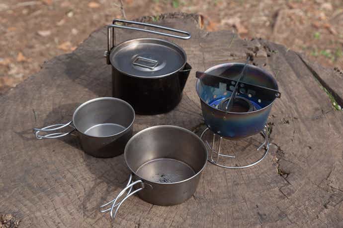 セルフカスタムのチタンクッカーセット