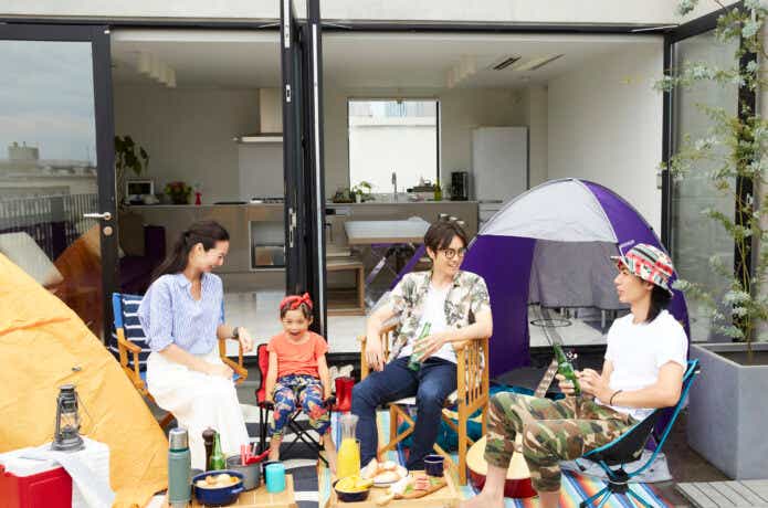 ベランダでべランピング