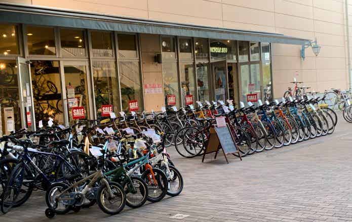自転車ショップ店頭