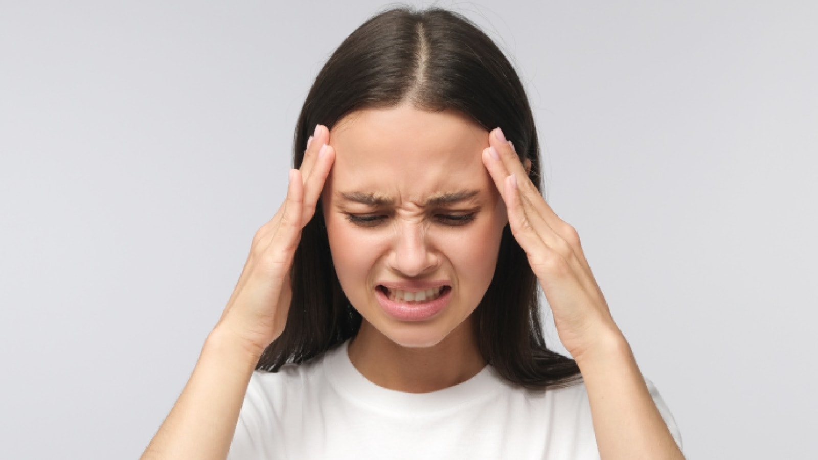 Woman having a headache