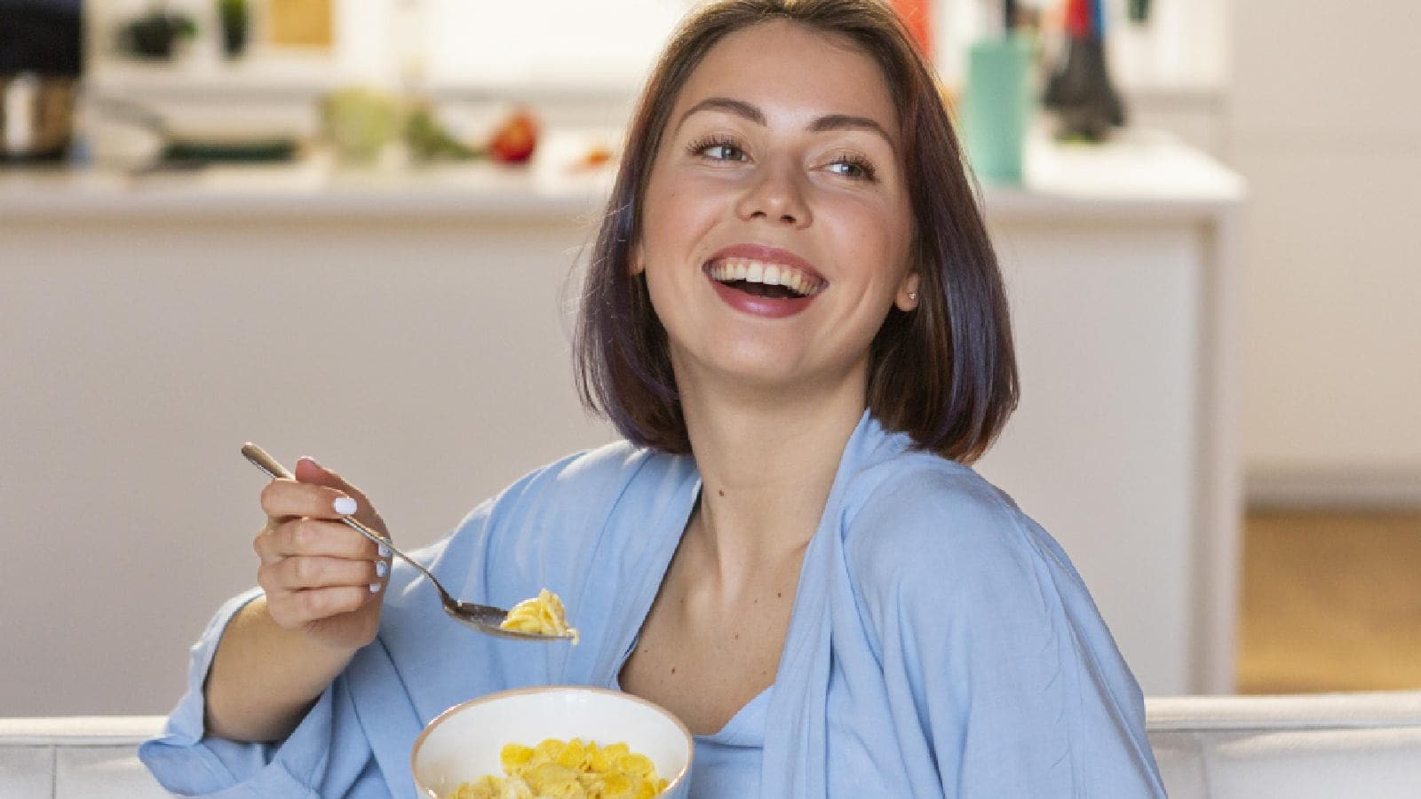 A woman following a healthy diet