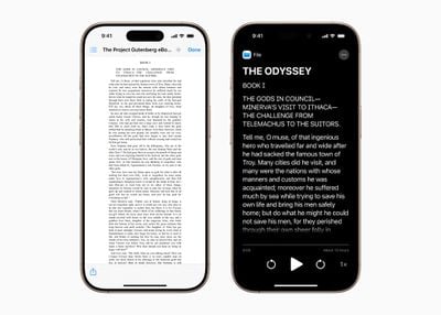 iOS Accessibility Reader