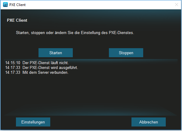 Beenden Sie den PXE-Dienst