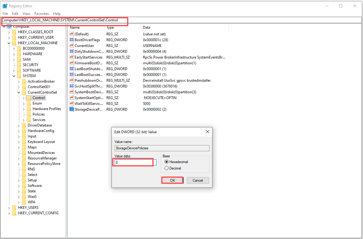 delete StorageDevicePolicies