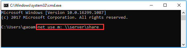 map network drive using cmd