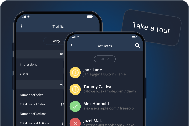 Maak een tour van Post Affiliate Pro