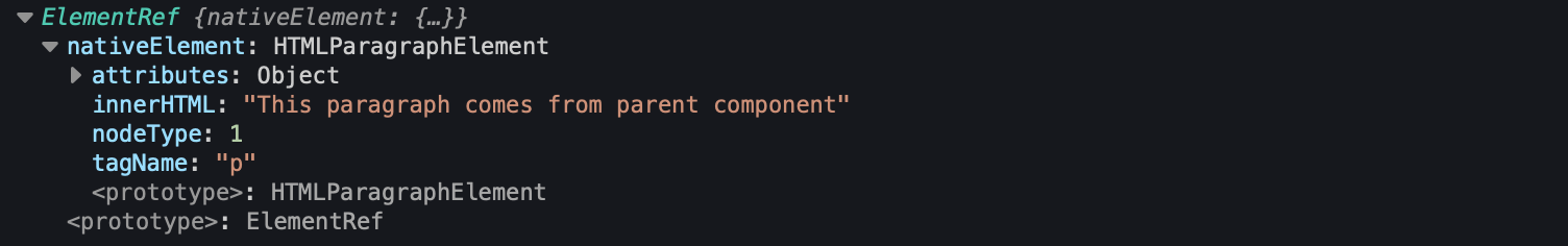 console log content child