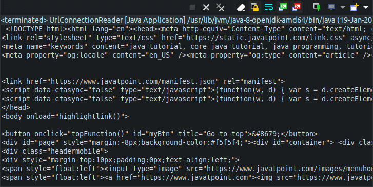Java Get Data From URL