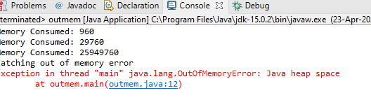 Java.lang.outofmemoryerror: java heap space