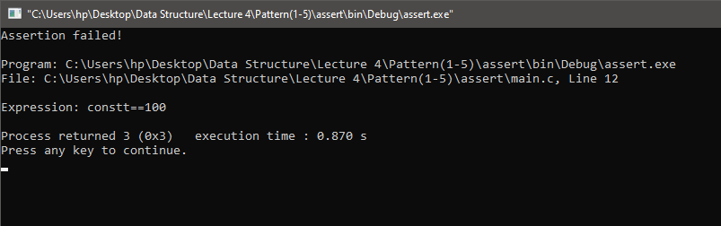Assert in C Programming