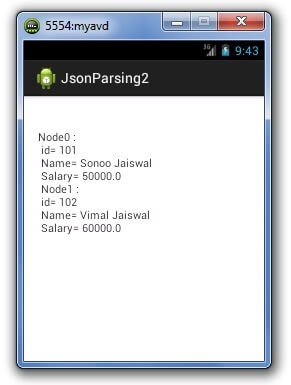 android json array parsing