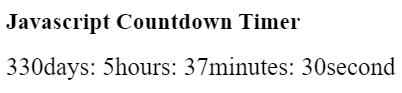 Create a JavaScript Countdown Timer