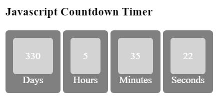 Create a JavaScript Countdown Timer