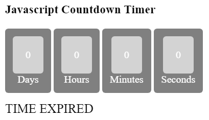Create a JavaScript Countdown Timer