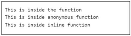 Inline Function in JavaScript