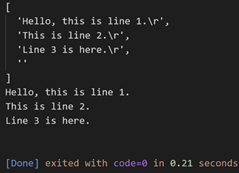 Node.js filehandle.readLines() Method