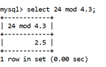 MySQL Math MOD() Function