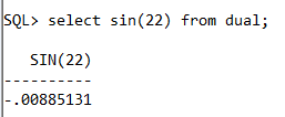 Oracle Math SIN() Function