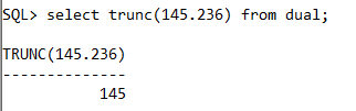Oracle Math TRUNC() Function