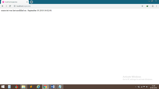PHP ftp mdtm() Function