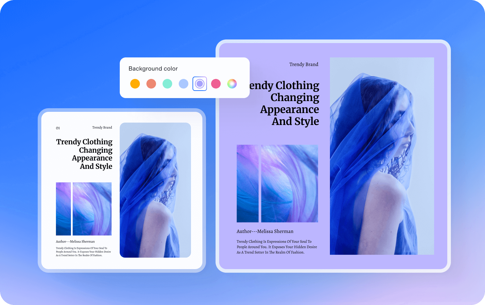 Configure a cor do fundo do PDF