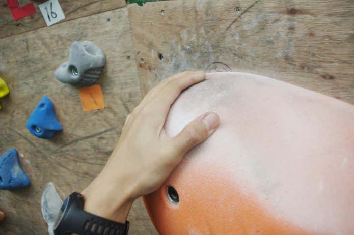 ボルダリングのパーミング