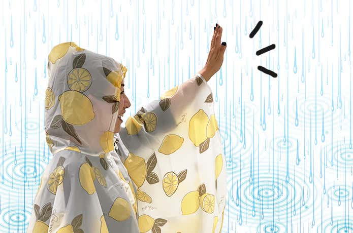 レモンポンチョを着たJさん