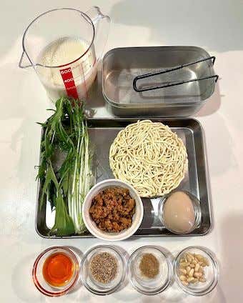 豆乳担々麺 材料