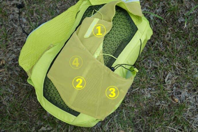 アークテリクス ノーバン14ベスト ショルダーハーネス 収納ポケット