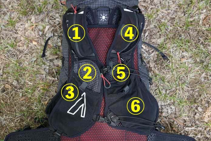 ウルトラスパイア エピックXT 2.0 ショルダーハーネス 収納ポケット