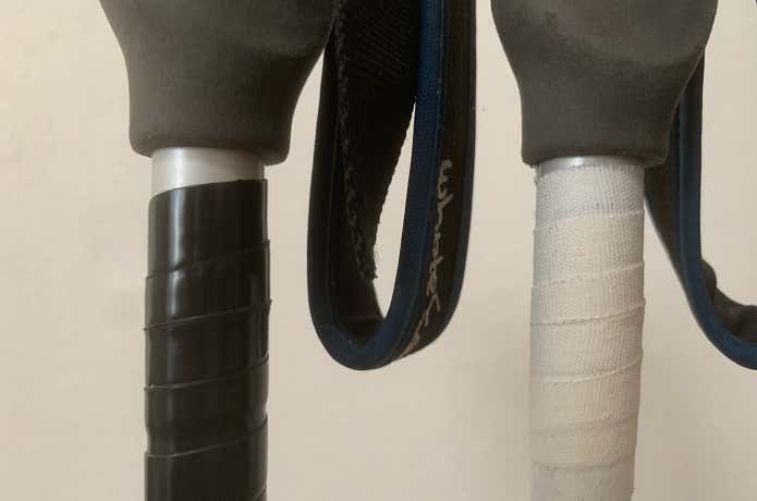 右:自己融着テープ/左:テーピングテープ