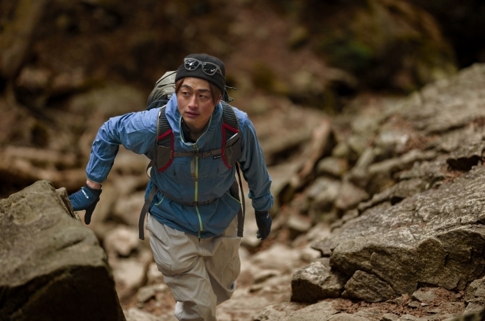 arrows Alphaを登山でレビューするTAKEさん