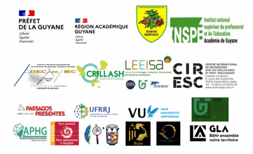 Logos qui soutiennent le colloque sur les Guyanes