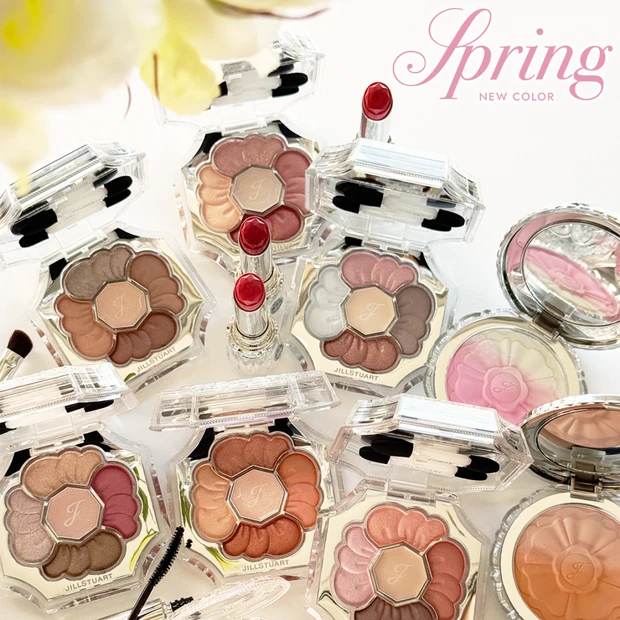 【春コスメ2026】ジルスチュアートのスプリングコレクションを早くもスウォッチ! 新作アイカラーパレットに注目