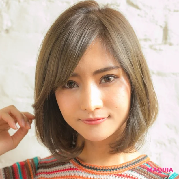 伸ばしかけヘアにおすすめ! 「オリージュカラー」で仕上げる透明感ボブ