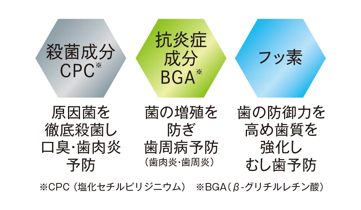 ピュオーラ炭酸ハミガキ 殺菌成分 抗炎症成分 フッ素 口臭歯周病予防 歯肉予防 むし歯予防 歯磨き粉