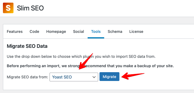 Migrate data from other SEO plugins