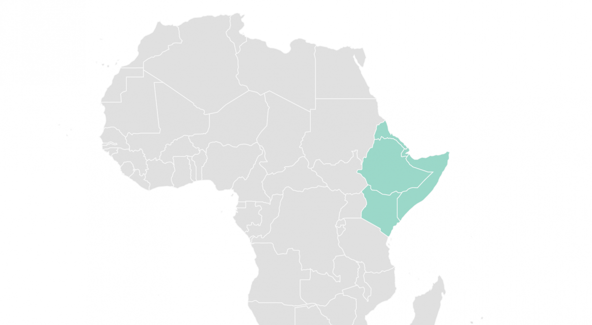 Horn of Africa countries map Horn of Africa map for WordPress
